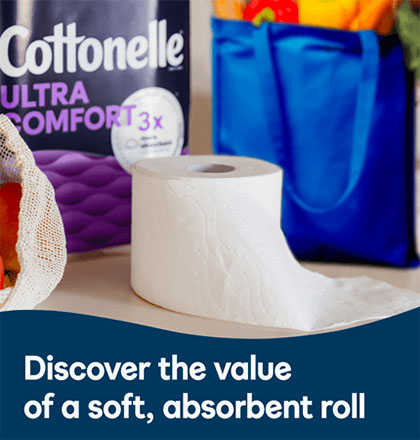 Cottonelle soft and absorbant roll